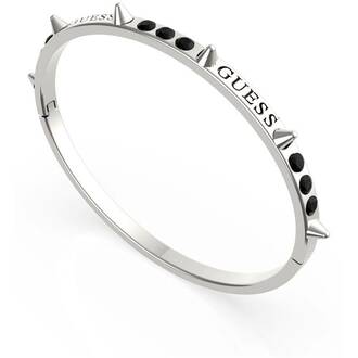 GUESS STEEL Rebel Ασημένιο Βραχιόλι Με Καρφιά UBB79071-S