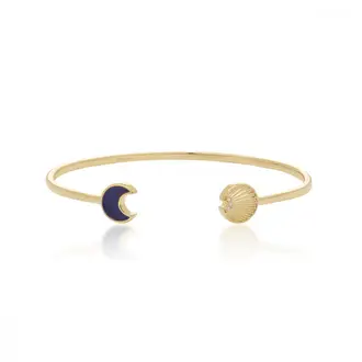JCOU Sun And Moon Βραχιόλι Χρυσό Από Ασήμι 925 Και Σμάλτο JW901G3-01