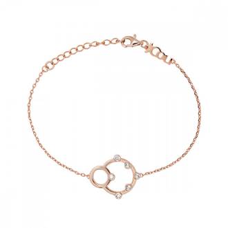 JCOU Round Minimal Βραχιόλι Ροζ Χρυσό Από Ασήμι 925 JW906R2-01