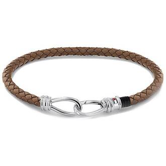 TOMMY HILFIGER Leather Stainless Steel Bracelet 2790231S