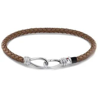 TOMMY HILFIGER Βραχιόλι Από Δέρμα Και Ανοξείδωτο Ατσάλι 2790231S