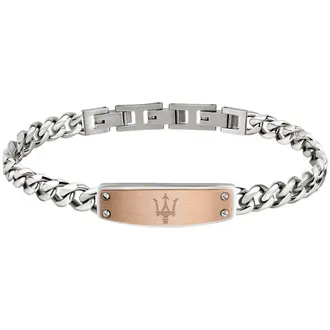 MASERATI Arm Ring Δίχρωμο Βραχιόλι Από Ανοξείδωτο Ατσάλι Με Λογότυπο JM320AST03