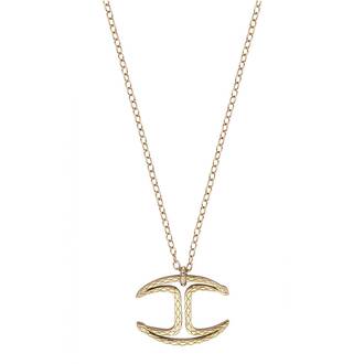JUST CAVALLI Logo Gold Stainless Steel Necklace JCNL00850200