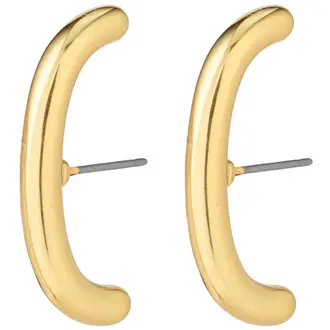 PILGRIM Clarity Half Hoop Gold-Plated Earrings 112132003