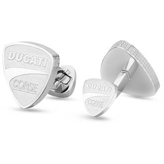 DUCATI Scudetto Μανικετόκουμπα Ασημί Από Ανοξείδωτο Ατσάλι DTAGC2137502