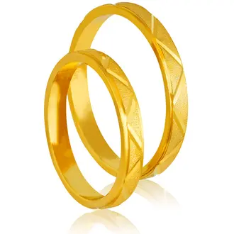 STERGIADIS Βέρα Με Σχέδιο Σε Κίτρινο Χρυσό K14 405-GOLD