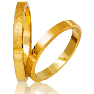 STERGIADIS Βέρα Με Σχέδιο Σε Κίτρινο Χρυσό K14 744-GOLD