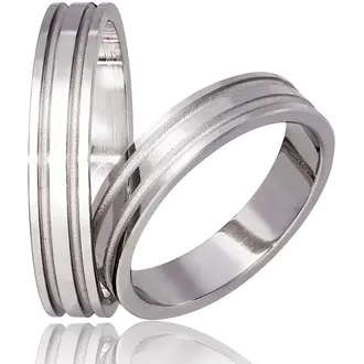 STERGIADIS Βέρα Με Σχέδιο Σε Λευκό Χρυσό K14 751-WGOLD