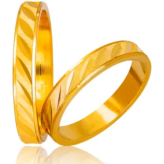 STERGIADIS Βέρα Με Σχέδιο Σε Κίτρινο Χρυσό K14 755-GOLD