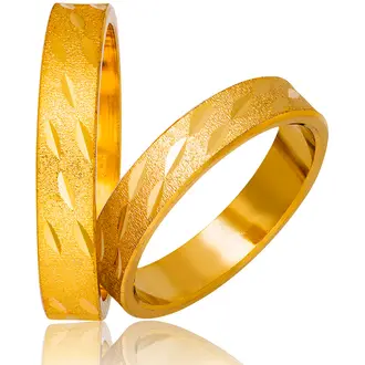 STERGIADIS Βέρα Με Σχέδιο Σε Κίτρινο Χρυσό K14 759-GOLD