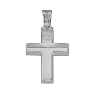 TRIANTOS White Gold Cross 14K 1.2.1196W