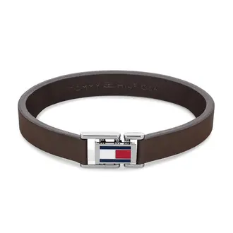 TOMMY HILFIGER Βραχιόλι Από Δέρμα Και Ανοξείδωτο Ατσάλι 2790430