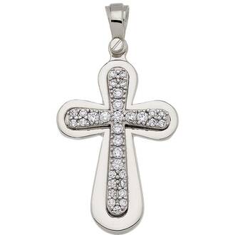 ALORO White Gold Cross 14K ΑΤΑ1149