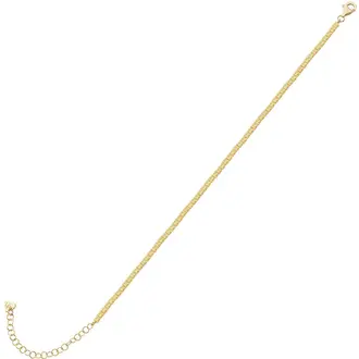 LAURA P. Candy Χρυσό Βραχιόλι Από Ασήμι 925 Με Ζιργκόν 17cm-22cm BR0055GG
