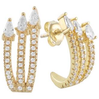 LAURA P. Pink Lady Silver 925 Earrings OR0200GB