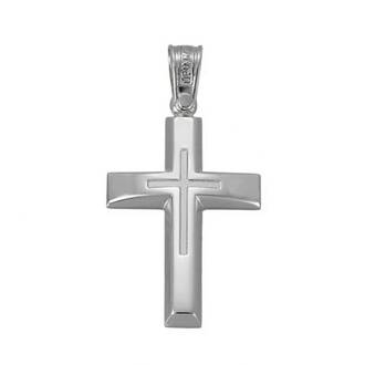 TRIANTOS White Gold Cross 14K 1.2.1177W
