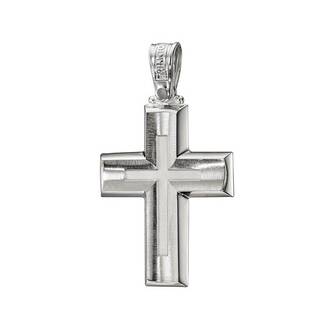 TRIANTOS White Gold Cross 14K 1.2.1289W