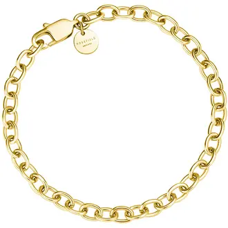 ROSEFIELD Oval Chainlink Χρυσό Βραχιόλι Από Ανοξείδωτο Ατσάλι 19cm JBOCG-J593