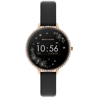 REFLEX ACTIVE Series 03 Smartwatch Floral Stone Set Black Strap RA03-2078