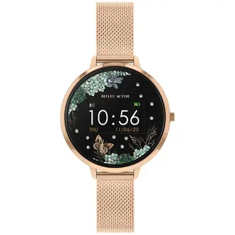 REFLEX ACTIVE Series 03 Smartwatch Green Garden Rose Gold Bracelet RA03-4034