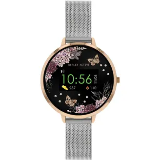 REFLEX ACTIVE Series 03 Smartwatch Pink Garden Silver Bracelet RA03-4037