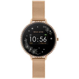 REFLEX ACTIVE Series 03 Smartwatch Floral Stone Set Rose Gold Bracelet RA03-4042