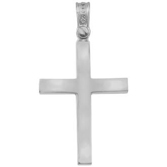 ALORO White Gold Cross 14K ATX682