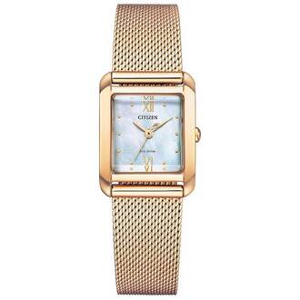 CITIZEN L Eco-Drive Elegance With Extra Burgundy Ecopet Leather Strap EW5593-64D