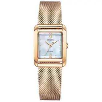 CITIZEN L Eco-Drive Elegance With Extra Burgundy Ecopet Leather Strap EW5593-64D