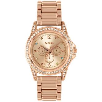 TIKKERS Girls Rose Gold Bracelet Multicolor Stones ATK1053