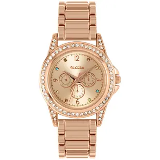 TIKKERS Girls Rose Gold Bracelet Multicolor Stones ATK1053