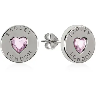 RADLEY LONDON Love Hearts Ασημένια Σκουλαρίκια Από Ασήμι 925 Με Ζιργκόν RYJ1137