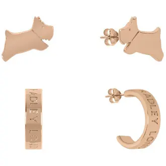 RADLEY LONDON Lockwood Island Ροζ Χρυσά Σκουλαρίκια Από Ατσάλι RYJ1228S