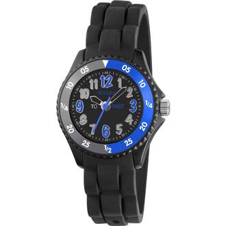 TIKKERS Boys Black Strap Time Teacher Με Αυτοκόλλητα TK0116