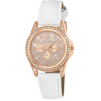 TIKKERS Girls White Strap Stone Set TK0129