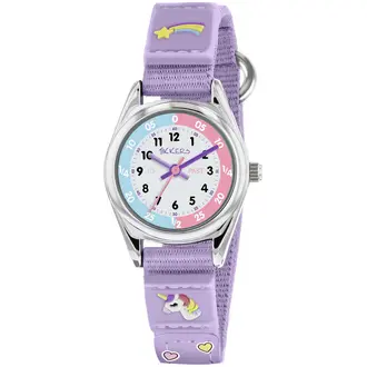 TIKKERS Girls Purple Strap Unicorn Set Με Αυτοκόλλητα TK0148
