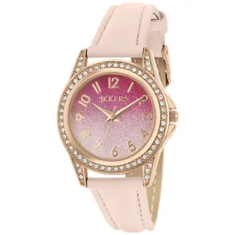 TIKKERS Girls Light Pink Strap Glitter Stone Set TK0176
