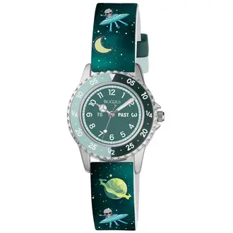 TIKKERS Boys Green Strap Space Time Teacher Set TK0210