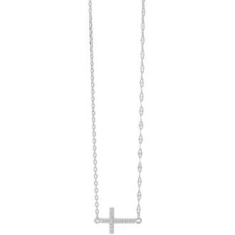 PRINCESILVERO Σταυρός Από Ασήμι 925 Με Ζιργκόν 45cm 2A-KD407-1