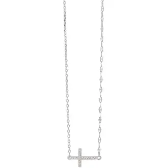 PRINCESILVERO Σταυρός Από Ασήμι 925 Με Ζιργκόν 45cm 2A-KD407-1