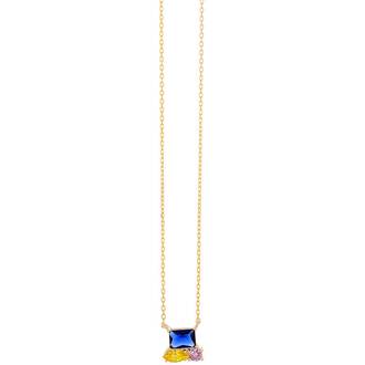 PRINCESILVERO Κολιέ Χρυσό Από Ασήμι 925 Με Ζιργκόν 45cm 2ZK-KD103-3O