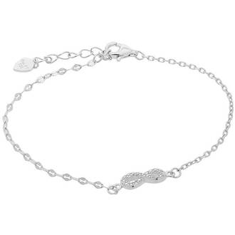 PRINCESILVERO Βραχιόλι Άπειρο Από Ασήμι 925 Με Ζιργκόν 15cm-18cm 2A-BR408-1