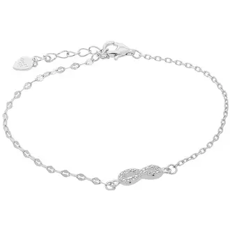 PRINCESILVERO Βραχιόλι Άπειρο Από Ασήμι 925 Με Ζιργκόν 15cm-18cm 2A-BR408-1