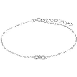 PRINCESILVERO Βραχιόλι Άπειρο Από Ασήμι 925 Με Ζιργκόν 15cm-18cm 2TA-BR144-1