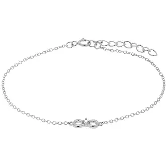 PRINCESILVERO Βραχιόλι Άπειρο Από Ασήμι 925 Με Ζιργκόν 15cm-18cm 2TA-BR144-1