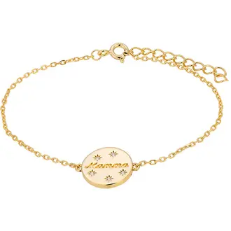 PRINCESILVERO Βραχιόλι Χρυσό Mamma Από Ασήμι 925 Με Ζιργκόν 15cm-18cm 2ZK-BR064-3