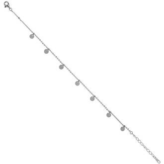PRINCESILVERO Βραχιόλι Ποδιού 7 Κυκλάκια Από Ασήμι 925 20cm-25cm 9A-AN024-1