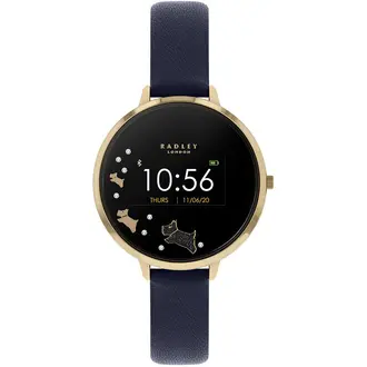 RADLEY LONDON Series 03 Smartwatch Dog Gold and Navy Leather RYS03-2004
