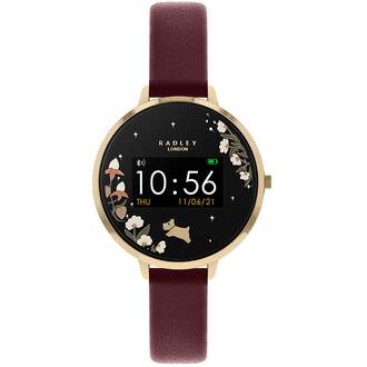 RADLEY LONDON Series 03 Smartwatch Dog Gold and Burgundy Leather RYS03-2054