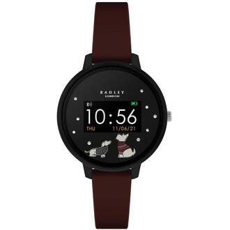 RADLEY LONDON Series 03 Smartwatch Dog Black Burgundy Silicone RYS03-2060